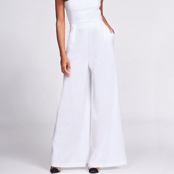 New York & Company Pants - ⭐️Jumpsuit Off white Sleeveless Extra Wide Leg